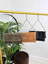 The Fia - Faux Suede Studded Clutch